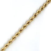 10K Gold Rope Bracelet (Regular)-6.5MM - White Carat Diamonds